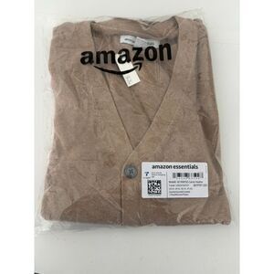Amazon Essentials Men Cotton Sweater Cardigan XL carmel